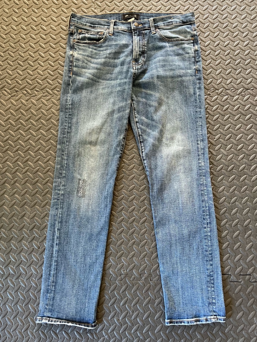 Madewell Men's Slim 34x32 Slim Fit Light-Medium Cotton Blend Denim Jeans